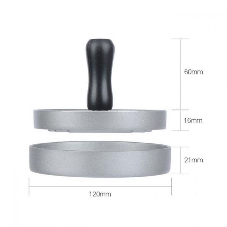 Non Stick Aluminum Burger Press - Silver